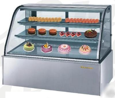 Cooltech dry bakery display curved-glass case 48