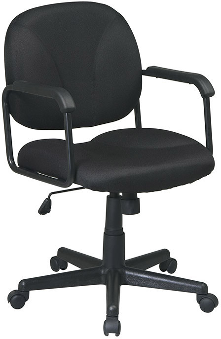 Black fabric computer desk guest office task chair