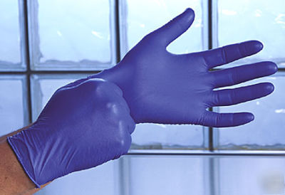 High five cobalt nitrile exam gloves, large