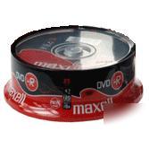New maxell dvd-r 16X 4.7GB 25 pack spindle
