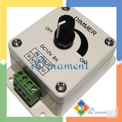 New 1 ch dc 12V 8A knob-operated control led dimmer