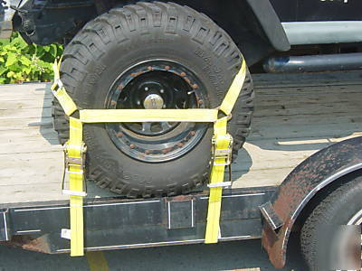 Tow dolly, flat bed tie down system, free freight, axle