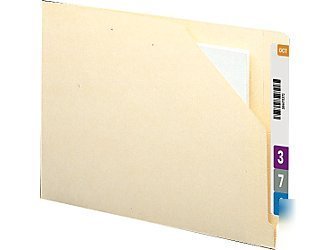 100-smead reinforced end tab manila file jackets,letter