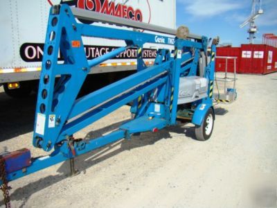 2002 genie TMZ34/19 tow behind boom lift electric