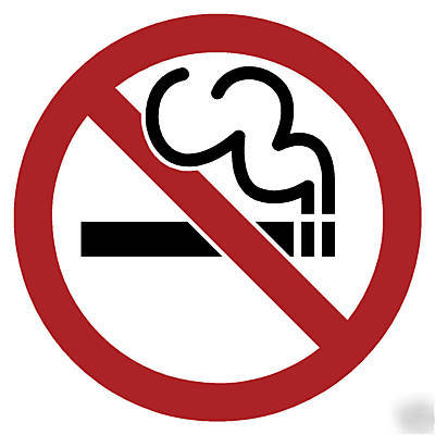 50 x legal no smoking signs, office, van, taxi, windows
