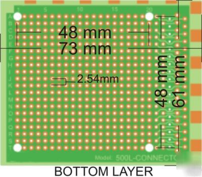 5PCS prototyping strippcb connector support 500L61X74MM