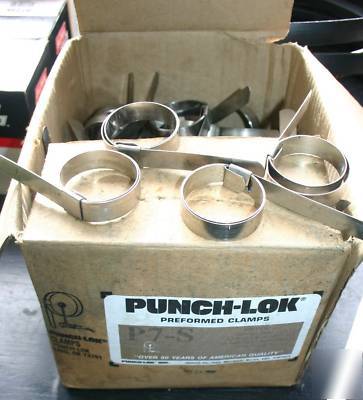 Box of stainless steel punch-lok preformed clamps 1 3/4