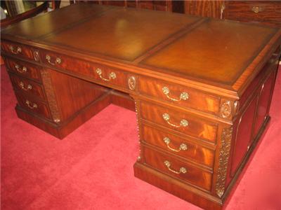 Finest executive desk, mahogany leather retail $10,000