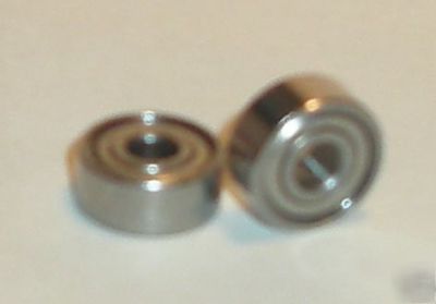 New R2-zz shielded ball bearings, 1/8 x 3/8