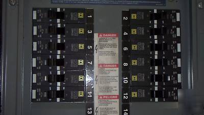 Square d breaker panel 125 amp 3 phase 13 20 a breakers