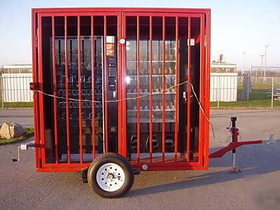 Vending trailer soda, snack, coffee, cold food machine