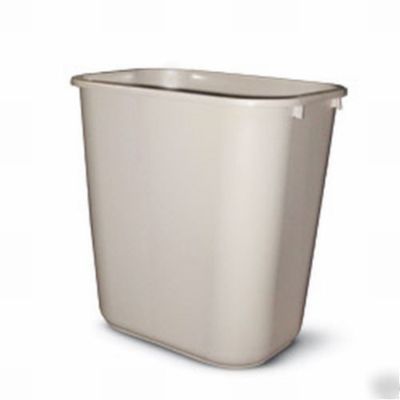 Rubbermaid 2543 trash can, beige, 28QT