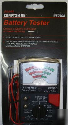 Sears craftsman battery tester 1.5V to 22.5V 82308