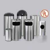 United receptacle designer line fire-safe wastebasket