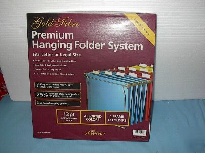  letter/legal hanging folder file system gold tipped