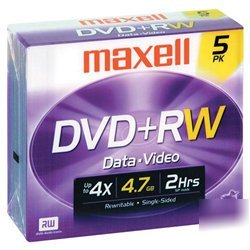 New maxell 4X dvd+rw media 634045