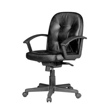 Office leather cow chair 67 - black contemporary
