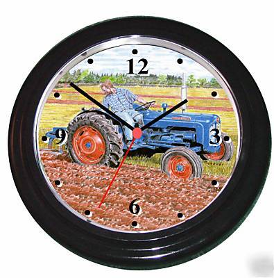 Classic fordson dexta tractor print in a wall clock 