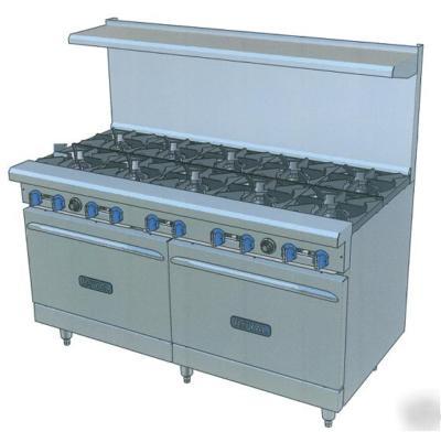 Commercial 10 burner range