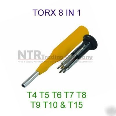 8 in 1 torx screwdriver T4 T5 T6 T7 T8 T9 T10 T15