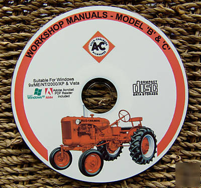 Allis chalmers tractor b + c+ d-272 workshop manual cd