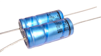 Bc components 118 axial lead capacitors 100UF / 100VDC 