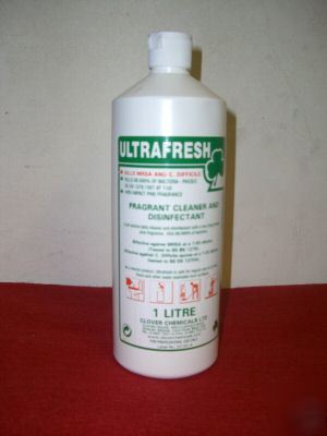 Litre of ultrafresh disinfectant kills mrsa c.difficile