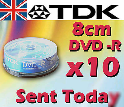 10 tdk dvd -r dvd-r 8CM camcorder blank discs disc