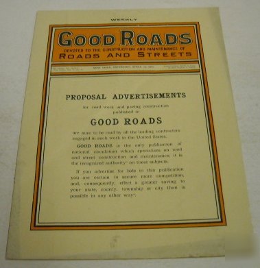 Good roads 1913 magazine vol.5, no. 15