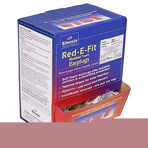 Allsafe red-e-fit corded earplugs box of 100 3004904