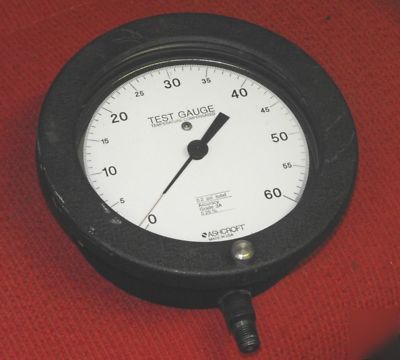 Ashcroft- test gauge,temp.compensated- 0-60PSI-1/4