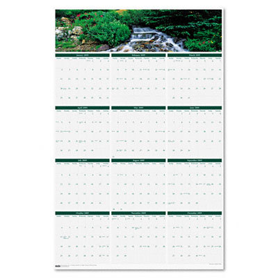 Earthscapes waterfalls world erase yearly wall calendr