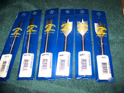 New england twist drill wood bits (6 bits total)