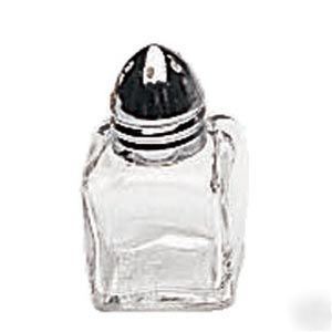 New salt + pepper shakers square 2-dz individual size 