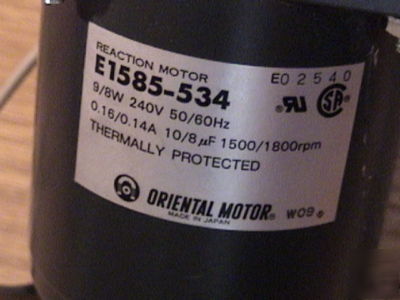 Oriental motor E1585 gear head 3GK6KA 240VAC 1800 rpm