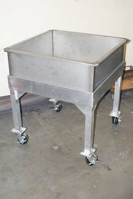 Custome made statinles steel bins/tubs for bakeries