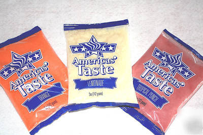 Americas' taste lemonade mix drink 36/5 oz bags case