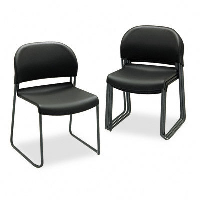 Gueststacker chair black w/black finish legs 4/carton