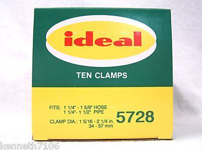 Ideal 5728 stainless steel hose clamps 1-1/4