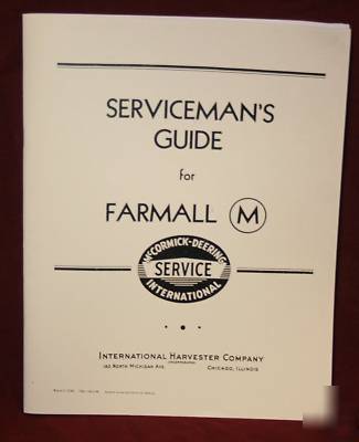 Ih farmall m tractor manual and guide mccormick