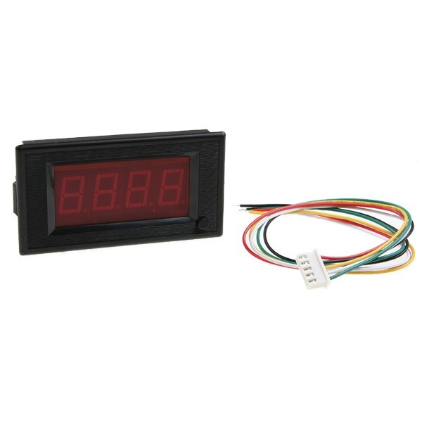 New 3 1/2 dc 200V 100A red digital lcd volt / amp meter 