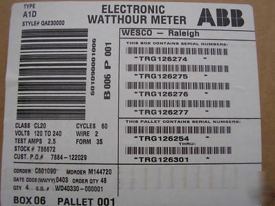 New abb, watthour demand meter (kwh), network, A1D+, 