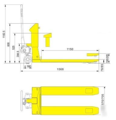 New scale pallet jack truck 4400 lbs (2000 kg) - 