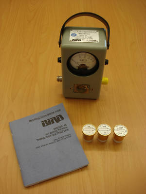 Bird thruline 43 wattmeter with 3 elements. excellent 