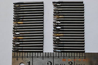 Carbide end mills 1 lot 40PCS .045 to.090 dia assorted