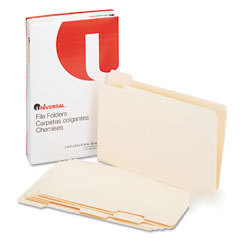 File folders, 1/5 cut assorted, 1-ply top tab, legal, m