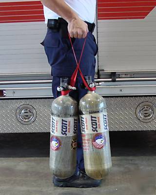 Firefighter tool scba bottle carrier sav-a-jake