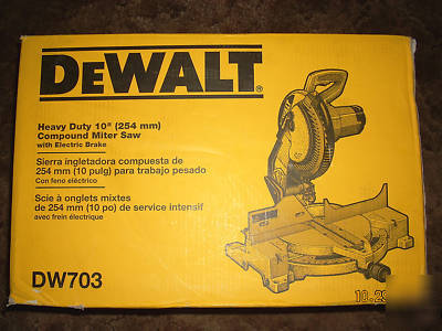 New in box dewalt DW703 heavy-duty compound miter saw 