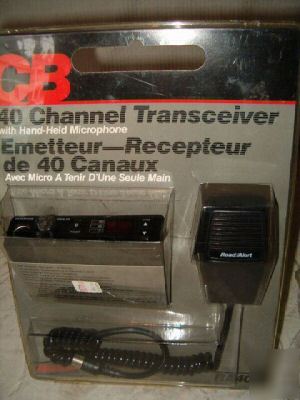 New vintage 40 channel cb transceiver&hand mic- in pack 
