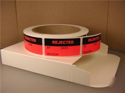 Rejected sticker label production inventory quality mfg